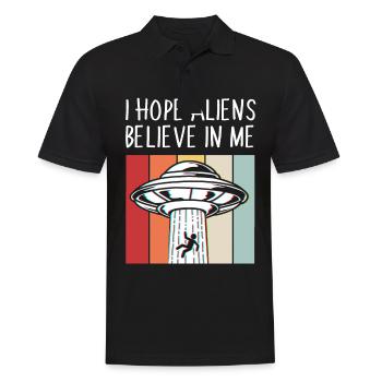 Alien - Männer Poloshirt - Schwarz - Vorne - Kai (181cm)