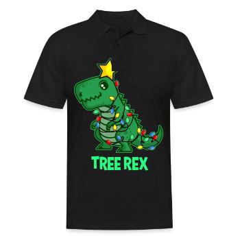 UGLY CHRISTMAS TREX Gift T REX Dino for Dad - Männer Poloshirt - Schwarz - Vorne - Kai (181cm)