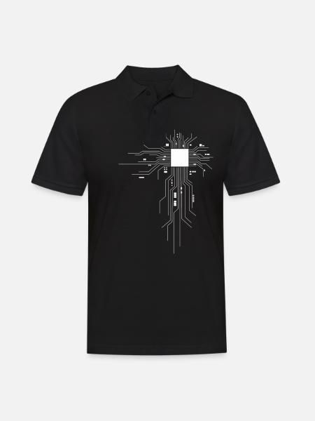 Informatiker Design für einen Computer Nerd - Männer Poloshirt - Schwarz