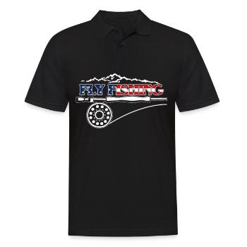 Fly Fishing Fly Fishing in America for - Men's Polo Shirt - black - Front - Kai (181cm)