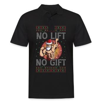 Ugly Christmas Fitness Sport Gym Weihnachtsmann - Männer Poloshirt - Schwarz - Vorne - Kai (181cm)