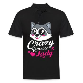 Raccoon mom girlfriend gift mom - Men's Polo Shirt - black - Front - Kai (181cm)
