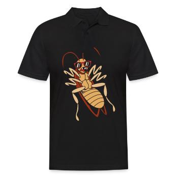 Kakerlake - Männer Poloshirt - Schwarz - Vorne - Kai (181cm)