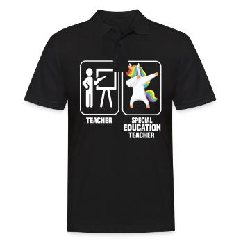 teacher teacher special education special school teacher - Men's Polo Shirt - black - Front - Kai (181cm)