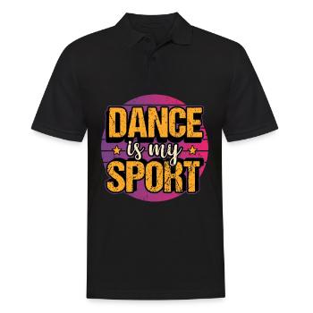 Danseur de danse hip hop breakdance disant cadeau - Polo Homme - noir - Devant - Kai (181cm)
