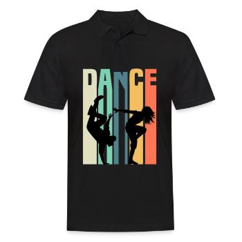 Danseur de danse hip hop breakdance disant cadeau - Polo Homme - noir - Devant - Kai (181cm)