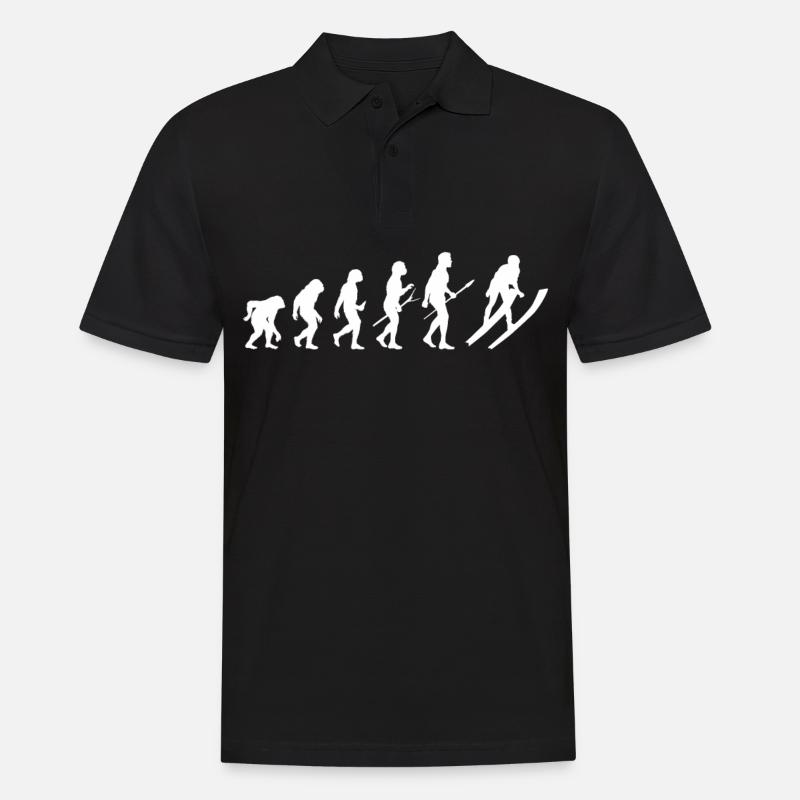 Ski Evolution - Männer Poloshirt - Schwarz