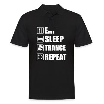 Techno Eat Sleep Trance Repeat Gift - Men's Polo Shirt - black - Front - Kai (181cm)