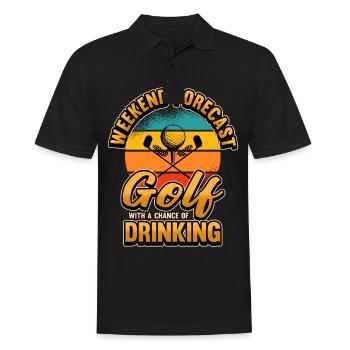 Golf Course Golf Balls Hobby Funny Gift - Men's Polo Shirt - black - Front - Kai (181cm)