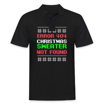 Programmer Christmas Ugly Sweater Not Found Gift - Men's Polo Shirt - black - Front - Kai (181cm)