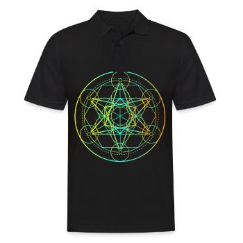 Sacred geometry gift mandala for yoga - Men's Polo Shirt - black - Front - Kai (181cm)