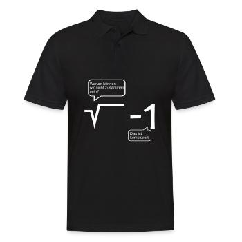 Mathe Mathematik Witz Wurzel und -1 - Männer Poloshirt - Schwarz - Vorne - Kai (181cm)