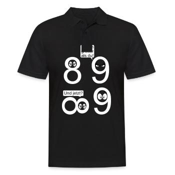 Mathe Mathematik Witz 8 u. 9 i am taller than you - Männer Poloshirt - Schwarz - Vorne - Kai (181cm)