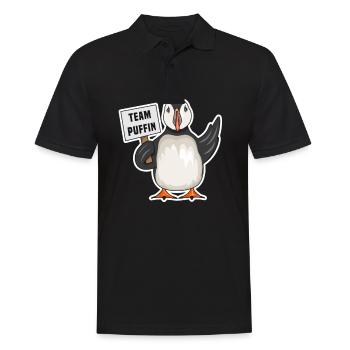 Papageitaucher Gschenk für Puffin Fan - Männer Poloshirt - Schwarz - Vorne - Kai (181cm)
