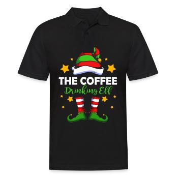 Elfe Elf Weihnachtsgeschenk Kaffee - Männer Poloshirt - Schwarz - Vorne - Kai (181cm)