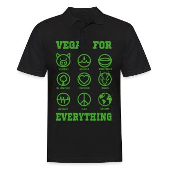 VÉGÉTARIEN Cadeau Protecteur animal pour Vegan VEGAN - Polo Homme - noir - Devant - Kai (181cm)