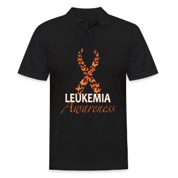 Leukemia blood cancer support gift - Men's Polo Shirt - black - Front - Kai (181cm)