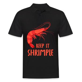 Shrimp Shrimp keep it Shrimple Aquarium Shrimp - Men's Polo Shirt - black - Front - Kai (181cm)