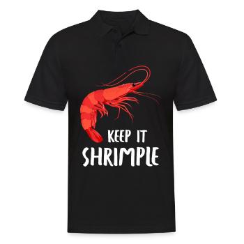 Shrimp Shrimp keep it Shrimple Aquarium Shrimp - Men's Polo Shirt - black - Front - Kai (181cm)