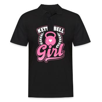 Kettlebell Kettlebell Mädchen Geschenk - Männer Poloshirt - Schwarz - Vorne - Kai (181cm)