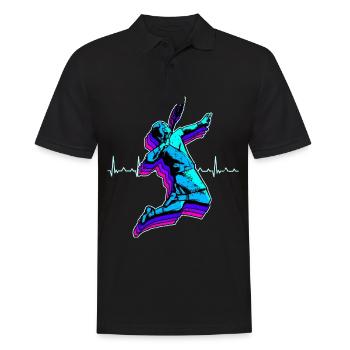 Cadeau de passe-temps de sport de raquette de volant de badminton - Polo Homme - noir - Devant - Kai (181cm)