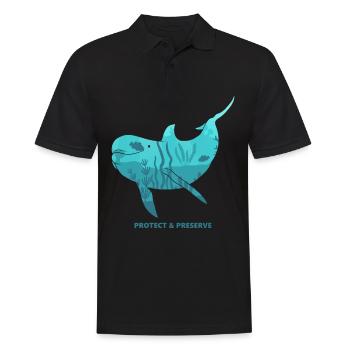 Les dauphins Dauphins Protection des espèces Protection de la nature Protection des animaux - Polo Homme - noir - Devant - Kai (181cm)