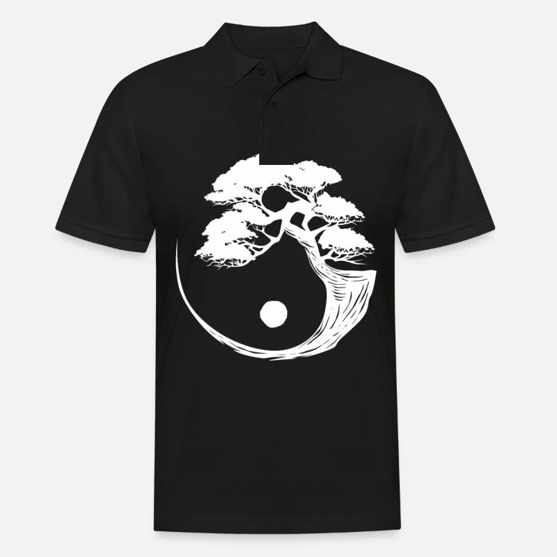 Bonsai Baum - Männer Poloshirt - Schwarz
