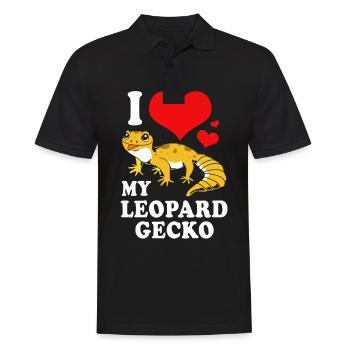 Gecko Lizard Geckos Reptile Reptiles - Men's Polo Shirt - black - Front - Kai (181cm)
