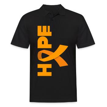 CANCER HOPE Children's Cancer Gift Gold Ribbon - Men's Polo Shirt - black - Front - Kai (181cm)