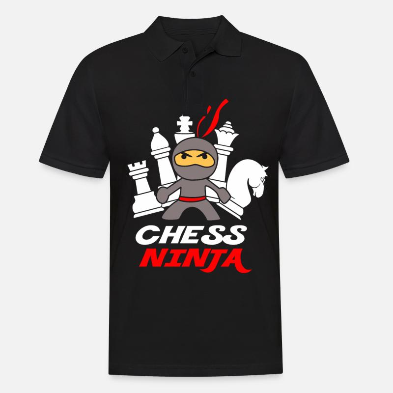 Ninja d'échecs - Polo Homme - noir