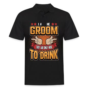 Bachelorette party groom bride bachelor - Men's Polo Shirt - black - Front - Kai (181cm)