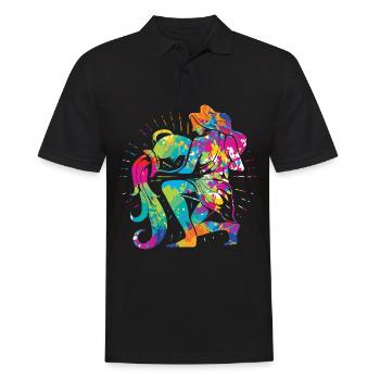 Sternzeichen Wassermann Astrologie Horoskop - Männer Poloshirt - Schwarz - Vorne - Kai (181cm)