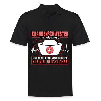 Krankenschwester Rente Ruhestand Lustig Geschenk - Männer Poloshirt - Schwarz - Vorne - Kai (181cm)