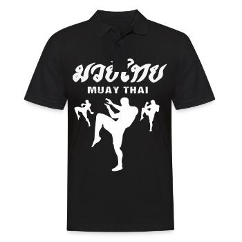 Muay Thai Boxing Kickboxing Kickboxer Kickboxing - Men's Polo Shirt - black - Front - Kai (181cm)