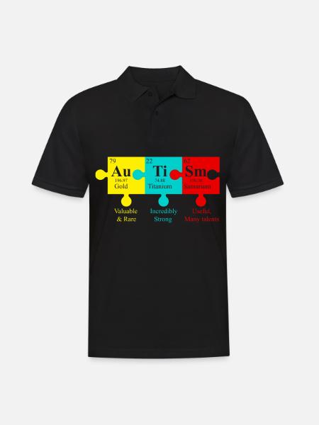 AUTISME SPRUCH World Autisme Day Gave - Herre poloshirt - sort