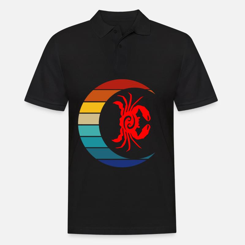 Sternzeichen Krebs - Männer Poloshirt - Schwarz