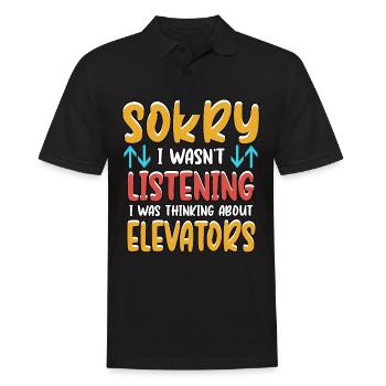 Elevator Fitter Mechatronics Elevator Profession Gift - Men's Polo Shirt - black - Front - Kai (181cm)