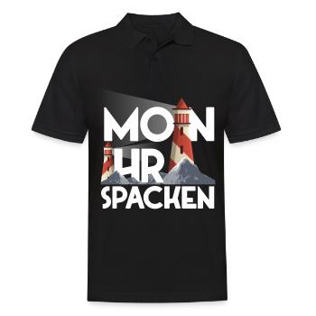 Moin Ihr Spacken Plattdeutsch Nordsee Für - Männer Poloshirt - Schwarz - Vorne - Kai (181cm)
