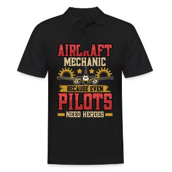 Aircraft Mechanic Aircraft Mechanic Gift - Men's Polo Shirt - black - Front - Kai (181cm)