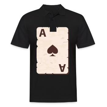 Poker Poker Poker Cadeau De Pik As - Polo Homme - noir - Devant - Kai (181cm)
