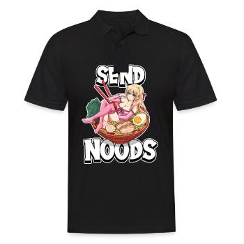 Send Noods Ramen Anime Girl Sexy Otaku Weeb - Männer Poloshirt - Schwarz - Vorne - Kai (181cm)
