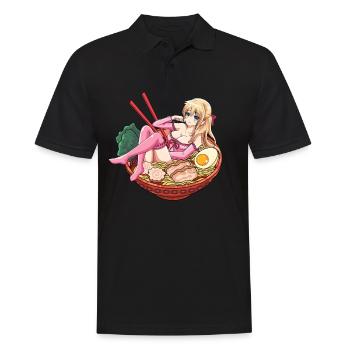Ramen Anime Girl Sexy Soupe de nouilles Otaku Weeb - Polo Homme - noir - Devant - Kai (181cm)