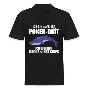 Poker Pokern Pokerspieler Poker Diät Fische Chips - Männer Poloshirt - Schwarz - Vorne - Kai (181cm)