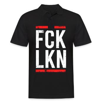 Fck Lkn Politique Anti-Politique Pour les manifestants - Polo Homme - noir - Devant - Kai (181cm)