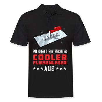 Fliesenlegen Für Fliesenleger Handwerker Lustiger - Männer Poloshirt - Schwarz - Vorne - Kai (181cm)