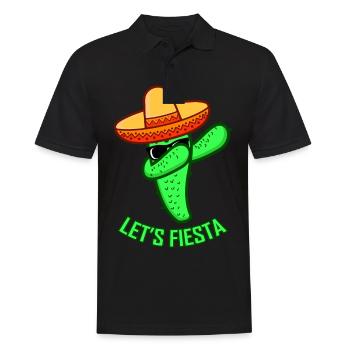 LET'S FIESTA Cinco De Mayo Geschenk Party Frauen - Männer Poloshirt - Schwarz - Vorne - Kai (181cm)