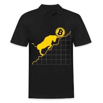 Krypto Für Bitcoin-Trader Blockchain Bitcoin - Männer Poloshirt - Schwarz - Vorne - Kai (181cm)