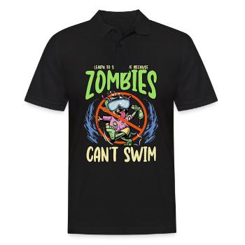 Diving Snorkeling Holiday Coral Reef Diver - Men's Polo Shirt - black - Front - Kai (181cm)