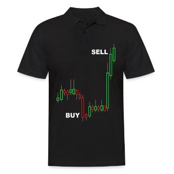 stock exchange - Men's Polo Shirt - black - Front - Kai (181cm)