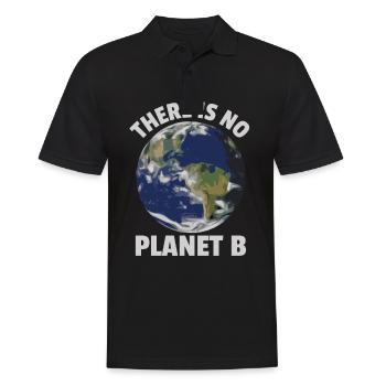 There Is No Planet B Earth Day 2022 Gift - Men's Polo Shirt - black - Front - Kai (181cm)
